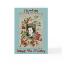 ヴィンテージデイジーバタフライフォト誕生日