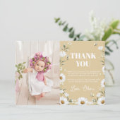 ヴィンテージデイジービーバースデーパーティーサンキューカード サンキューカード (スタンド正面)