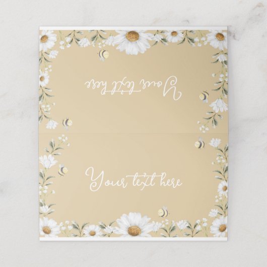 ヴィンテージデイジービーバースデーパーティー座席表 プレイスカード (外部開封)