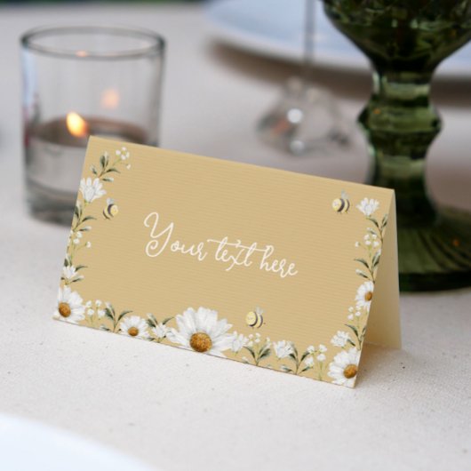 ヴィンテージデイジービーバースデーパーティー座席表 プレイスカード