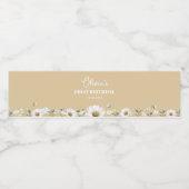 ヴィンテージデイジービー誕生日ウォーターボトルラベル ペットボトルラベル (シングルラベル)