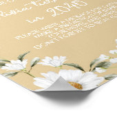 ヴィンテージデイジービー誕生日タイムカプセル標識 ポスター (角)