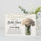 ヴィンテージデイジーフラワーズメイソンジャーブライダルシャワー 招待状 (スタンド正面)