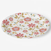 ヴィンテージデイジーフローラ ペーパープレート (アングル)