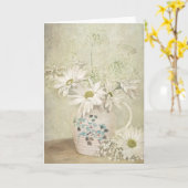 ヴィンテージデイジーブーケの投手 カード (黄色い花)