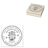 ヴィンテージデイジー及びビーハニカムスタンプ ラバースタンプ (押印)