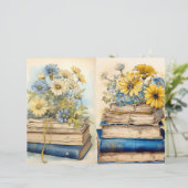 ヴィンテージデイジー及び積み重ね帳簿スクラップブック紙 (スタンド正面)