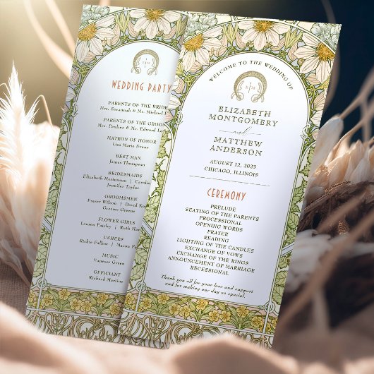 ヴィンテージデイジー結婚ズアールヌーボーバイミュシャ プログラム