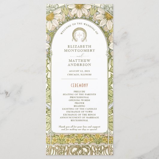 ヴィンテージデイジー結婚ズアールヌーボーバイミュシャ プログラム (正面)