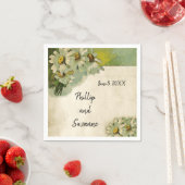 ヴィンテージデイジー結婚テーマ スタンダードカクテルナプキン (インサイチュ)