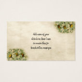 ヴィンテージデイジー結婚フローラ詳細カード (裏面)