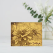 ヴィンテージデイジー花カスタマイズ可能はがき ポストカード (スタンド正面)