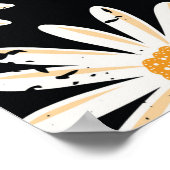 ヴィンテージデイジー花シームレスなヴィンテージパターン。ディ ポスター (角)