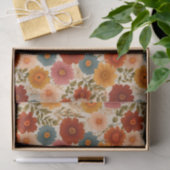 ヴィンテージデイジー花柄 薄葉紙 (ギフト)