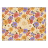 ヴィンテージデイジー花柄(2) テーブルクロス (正面(横))