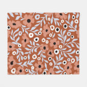 ヴィンテージデイジー花:抽象芸術背景。 フリースブランケット (正面(横))