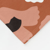 ヴィンテージデイジー花:抽象芸術背景。 フリースブランケット (角)