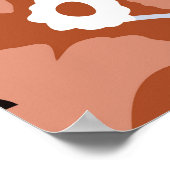 ヴィンテージデイジー花：抽象芸術背景。 ポスター (角)