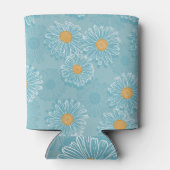 ヴィンテージデイジー:フローラアウトラインパターン。 缶クーラー (裏面)