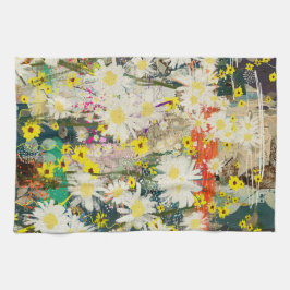 ヴィンテージデイジー-自然インスパイアフローラアート –  キッチンタオル