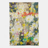 ヴィンテージデイジー-自然インスパイアフローラアート –  キッチンタオル (縦)