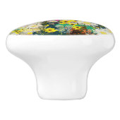 ヴィンテージデイジー-自然インスパイアフローラアート – セラミックノブ (側面)