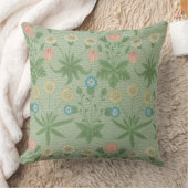 ヴィンテージデイジー- William Morrisフローラルパターン クッション (ブランケット)