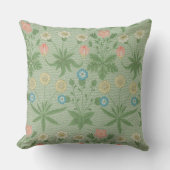 ヴィンテージデイジー- William Morrisフローラルパターン クッション (正面)