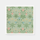 ヴィンテージデイジー- William Morrisフローラルパターン スタンダードカクテルナプキン (正面)