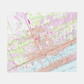 ヴィンテージデイトナビーチフロリダの地図（1952年） フリースブランケット (正面(横))