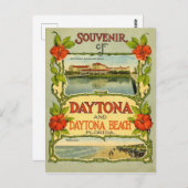 ヴィンテージデイトナビーチ葉書 ポストカード (正面/裏面)