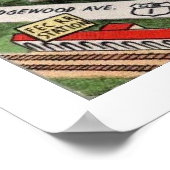 ヴィンテージデイトナビーチ16x24ポスタープリント ポスター (角)