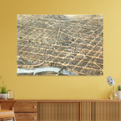 ヴィンテージデイトン・オハイオの地図（1870年） キャンバスプリント (インサイチュ (リビング))