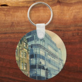 ヴィンテージデイリー表現建物オン艦隊通り キーホルダー (裏面)