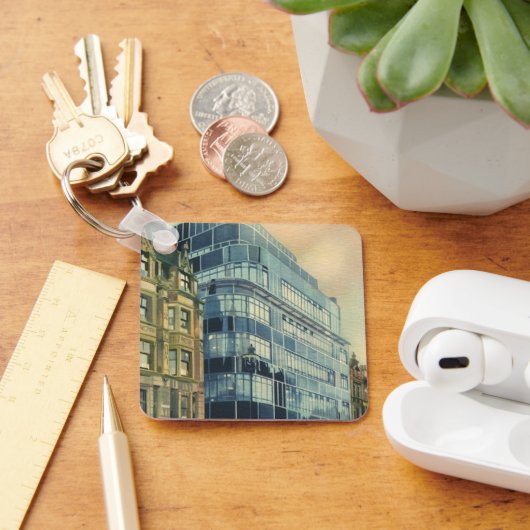 ヴィンテージデイリー表現建物オン艦隊通り キーホルダー (デスク)