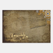 ヴィンテージデカップステームパンクアート抽象芸術 ラッピングペーパーシート (正面)