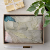 ヴィンテージデカップパステルフローラライオンティッシュペーパー 薄葉紙 (ギフト)