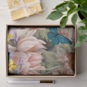 ヴィンテージデカップライオンヘッド&フラワーズティッシュペーパー 薄葉紙 (ギフト)