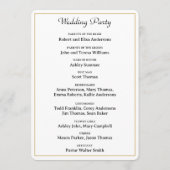 ヴィンテージデコアーエレガントト白黒結婚金ゴールド プログラム (裏面)