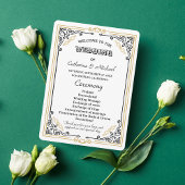 ヴィンテージデコアーエレガントト白黒結婚金ゴールド プログラム