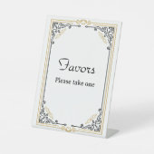 ヴィンテージデコアートブラック結婚式の引き出物 台座サイン (正面)