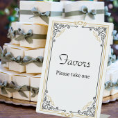 ヴィンテージデコアートブラック結婚式の引き出物 台座サイン