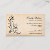 ヴィンテージデコエレガントレーションファッションブティック 名刺 (裏面)