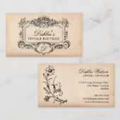 ヴィンテージデコエレガントレーションファッションブティック 名刺 (正面/裏面)