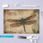 ヴィンテージデコップウォーターカラードラゴンフライのデコップル 薄葉紙 (クラフト)