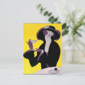 ヴィンテージデコティーハイアフタヌーンパーティーはがきPC ポストカード (スタンド正面)