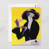 ヴィンテージデコティーハイアフタヌーンパーティーはがきPC ポストカード (正面/裏面)