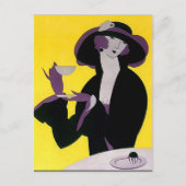 ヴィンテージデコティーハイアフタヌーンパーティーはがきPC ポストカード (正面)
