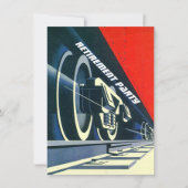 ヴィンテージデコトレイントラックスリタイアメントRR招待状 招待状 (正面)