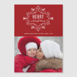 ヴィンテージデコフェスティバルの葉メリークリスマスフォト